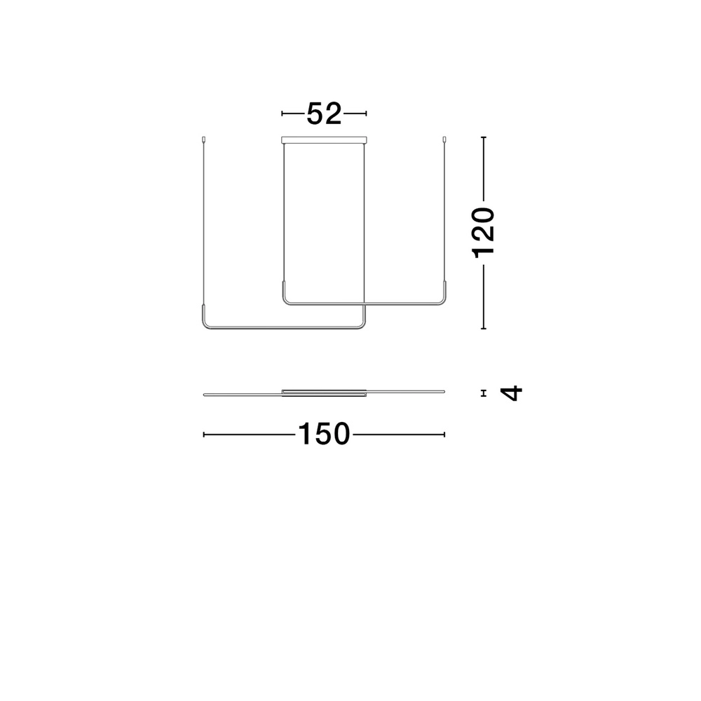 Suspension élégante Strita noir double 3000K Lyora 5212017448392