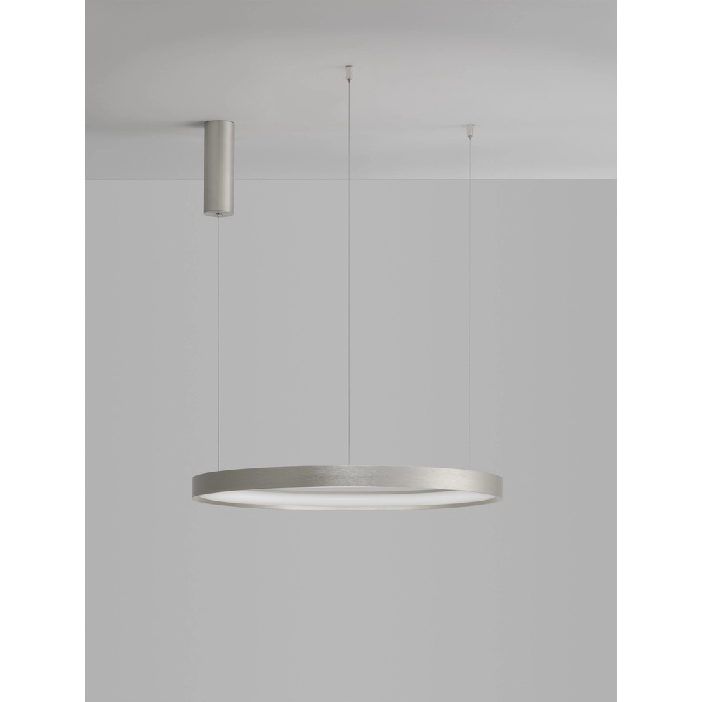 Suspension ronde Perrine gris argenté Ø 60cm Lyora 5212017438430