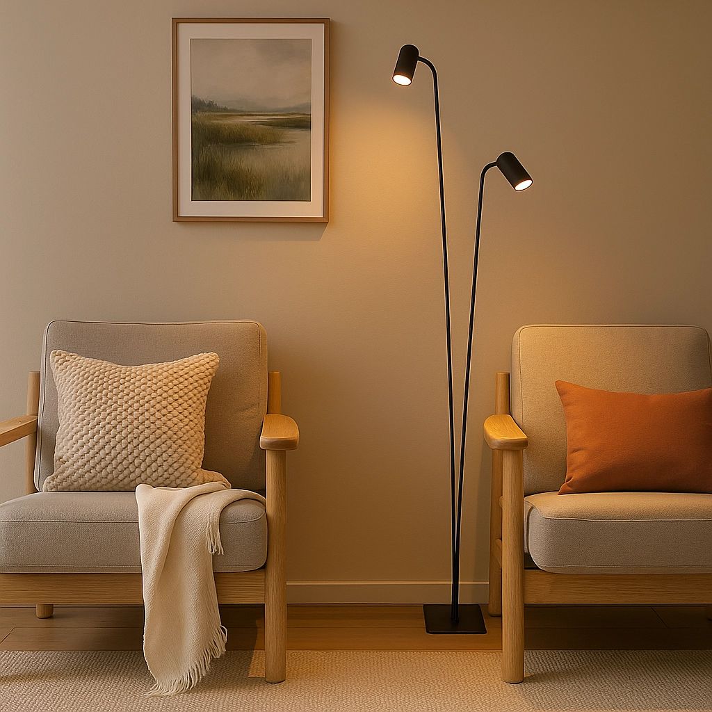 Lampe de lecture noire Mono 2 lumières Lampe de lecture noire Mono 2 lumières