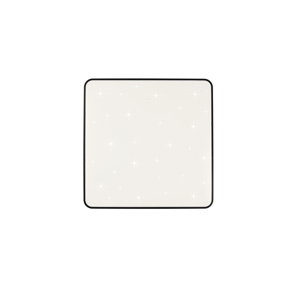 Lampe de plafond Relus Carré noir 37 x 37 cm Trio 4017807704723