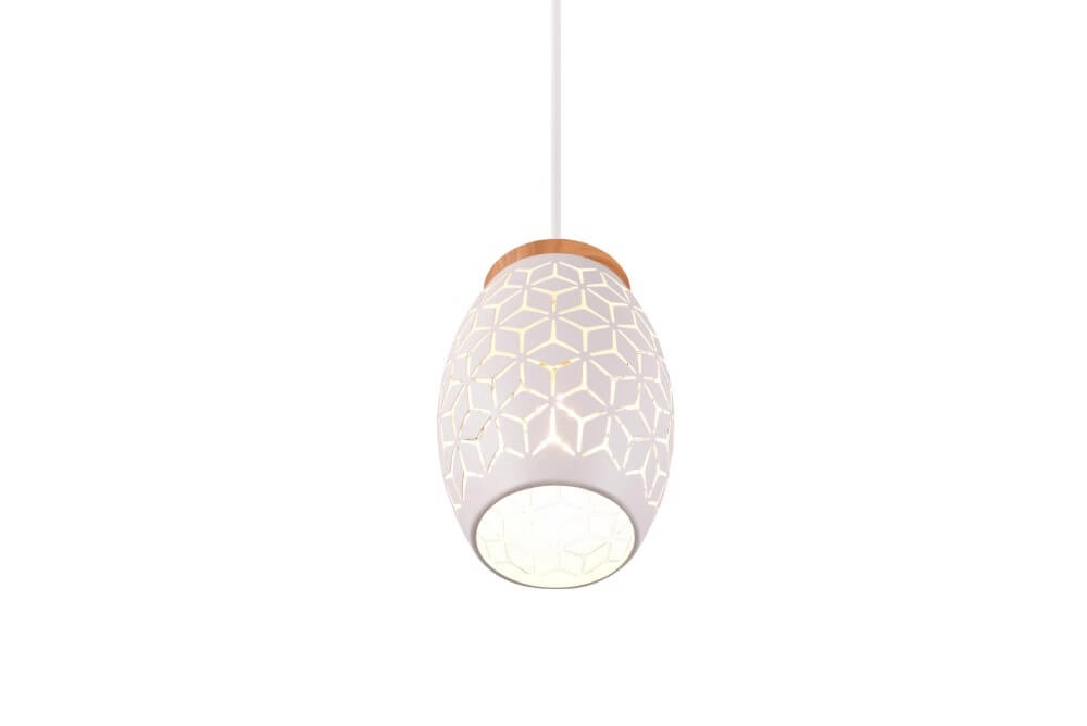 Lampe suspendue blanche Bidar conception Trio 4017807574913
