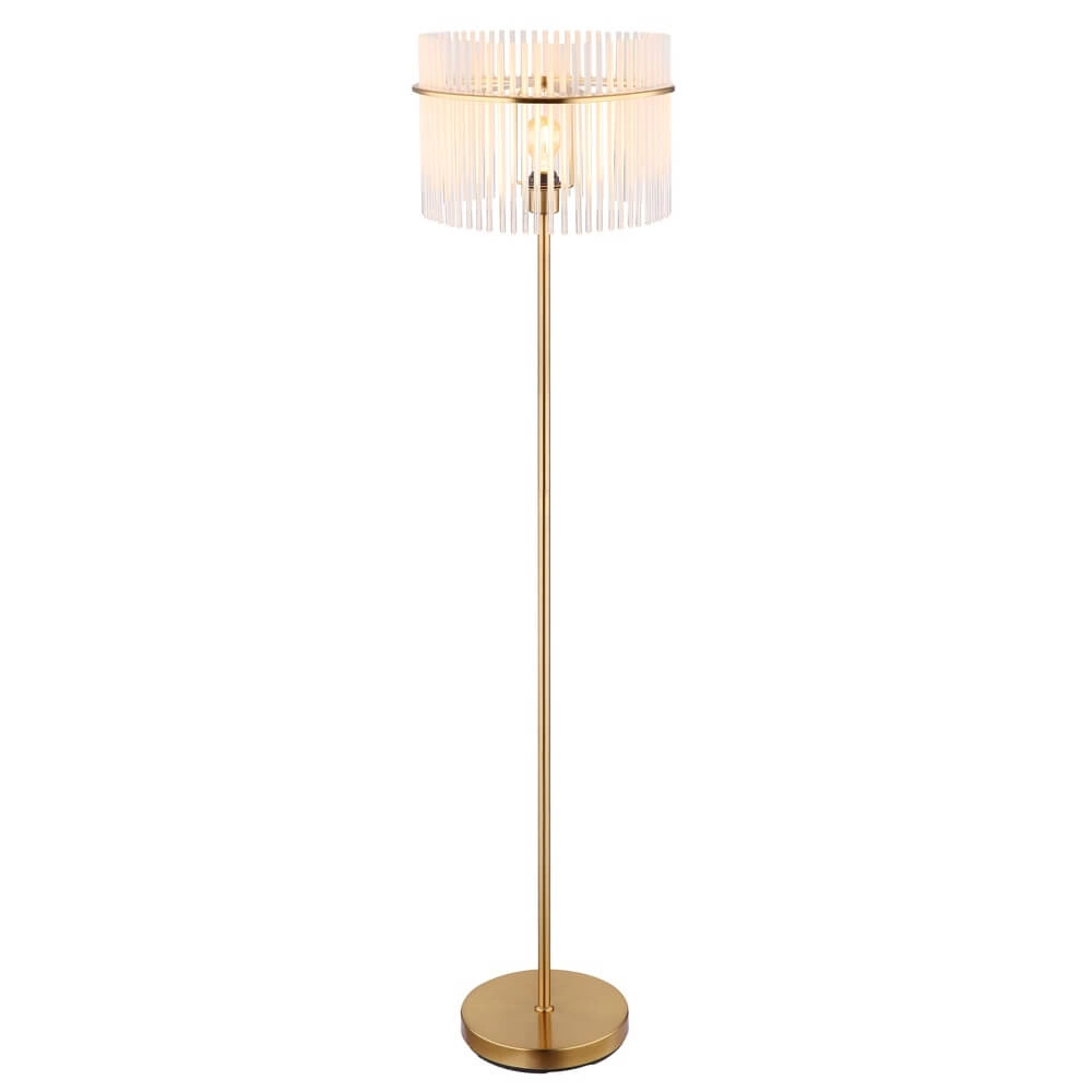 Lampadaire doré Gorley avec verre Ø 38cm Globo 9007371446810