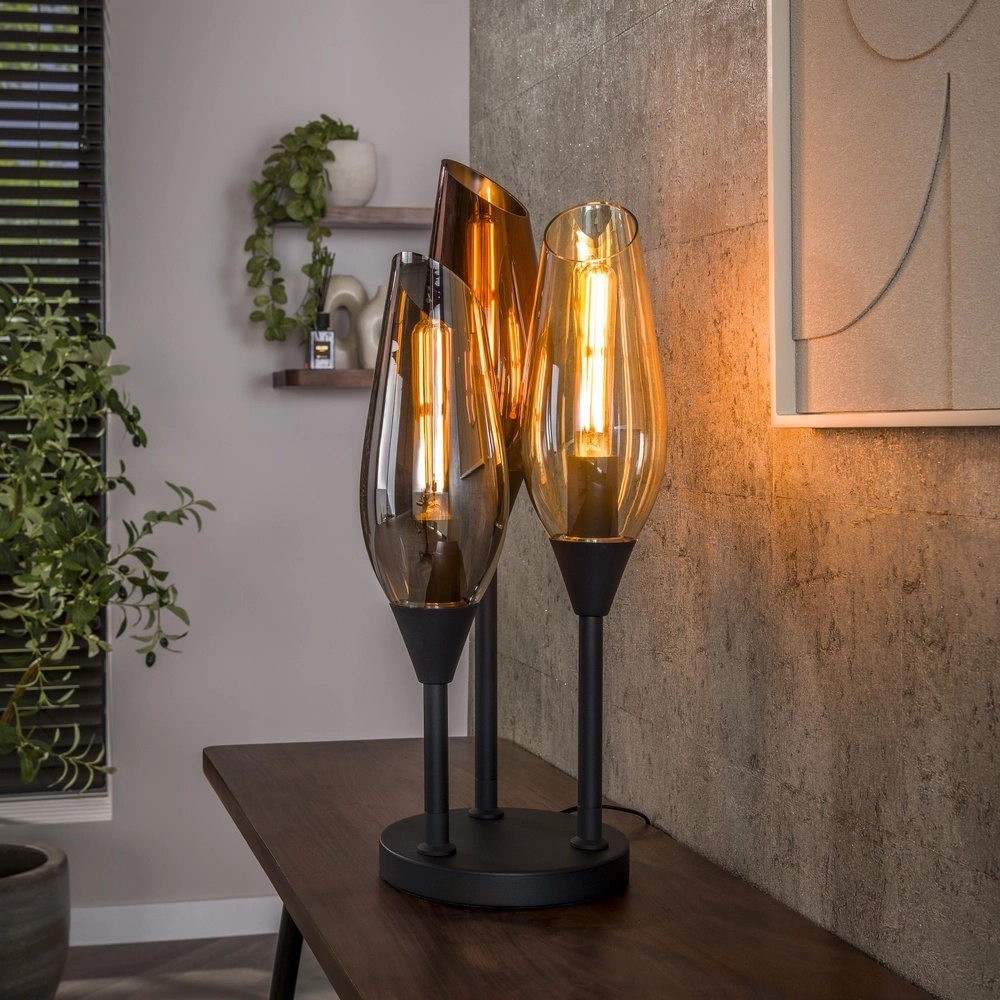 Lampe de table en verre Cocoon 3x E27 - 59cm