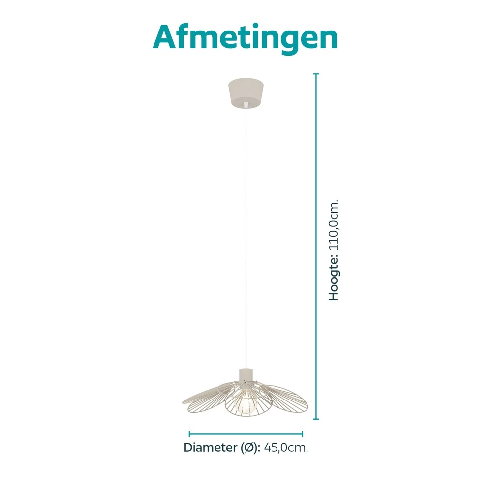 Lampe suspendue Binacua brun sable Ø 45 cm Eglo 9008606405930