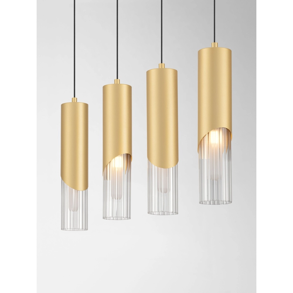 Lampe pendante de conception Modesto Or 4 lumières Lyora 5212063501461