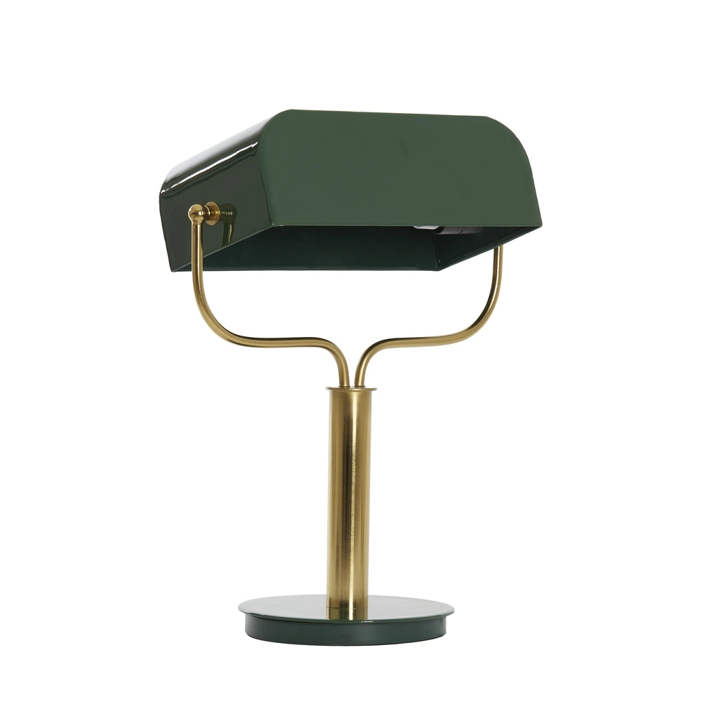 Lampe de banquier Ayer Vert foncé avec or