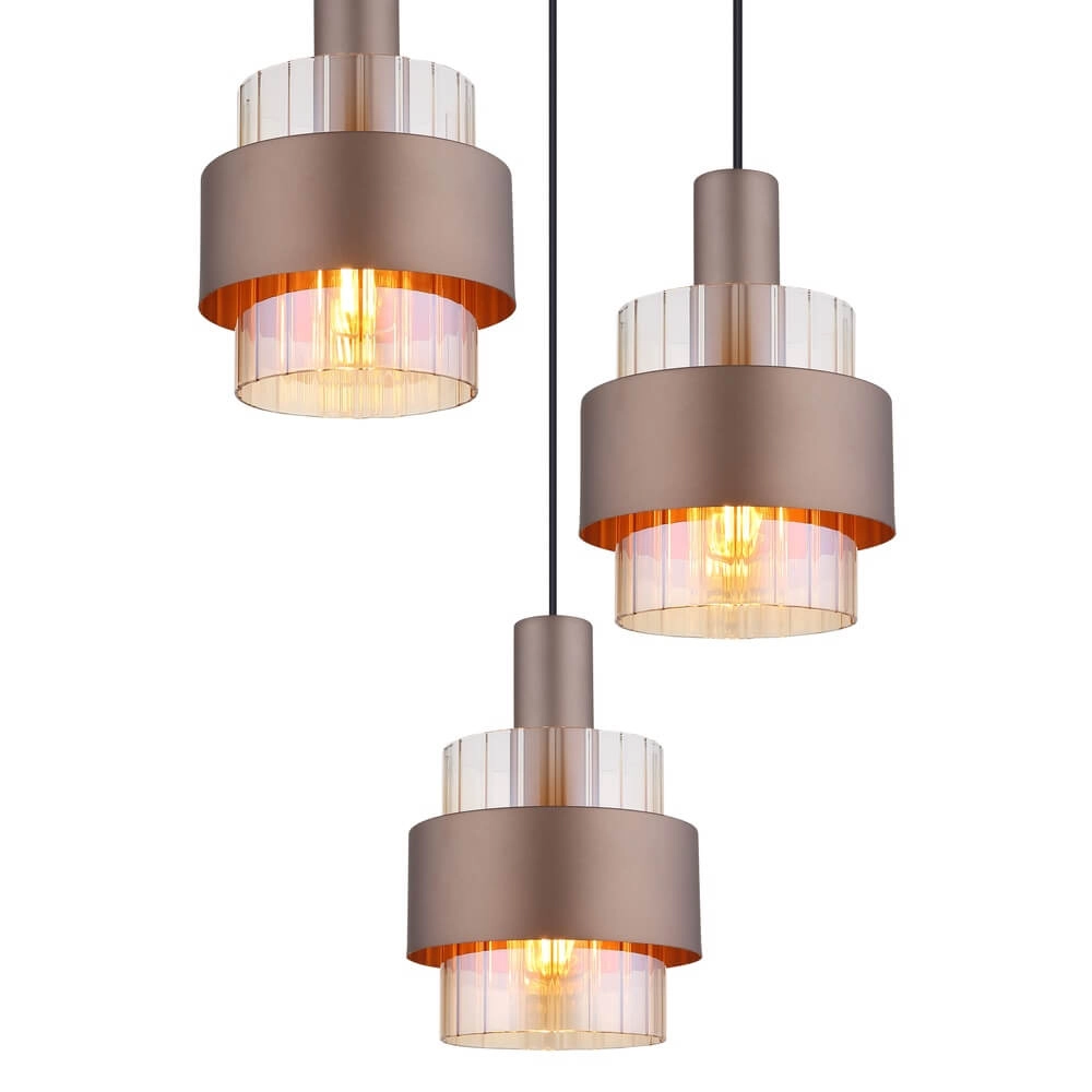 Suspension Milley bronze Ø 45cm 3 lumières Globo 9007371465675