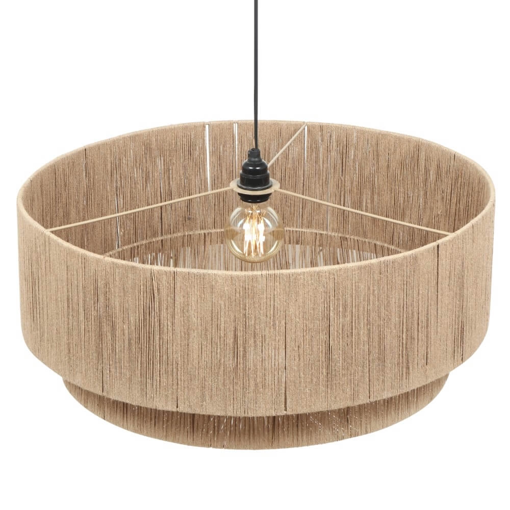Lampe suspendue en corde Smilla Ø60cm Trio 4017807628265