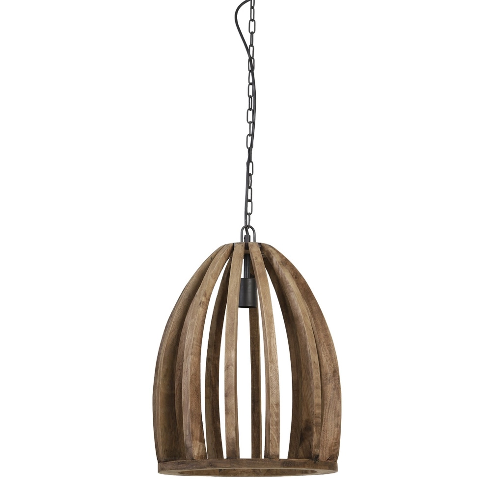 Lampe pendante en bois Haranka Ø 38cm Light & Living 8717807293314