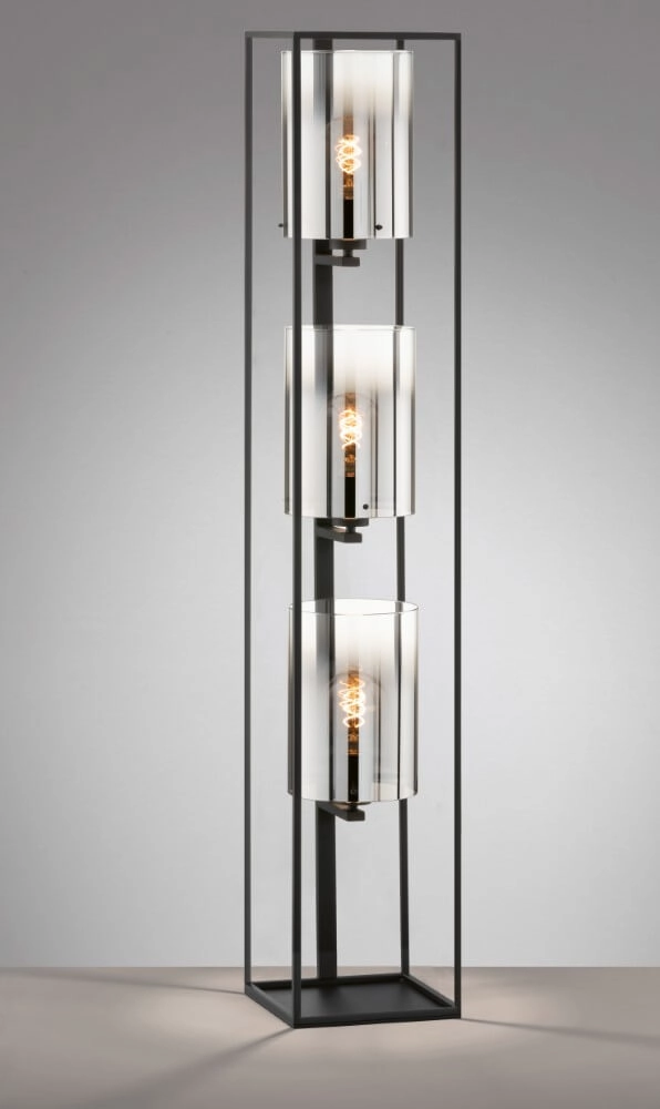 Lampadaire Samu verre de fumée Fischer & Honsel 4003694404198