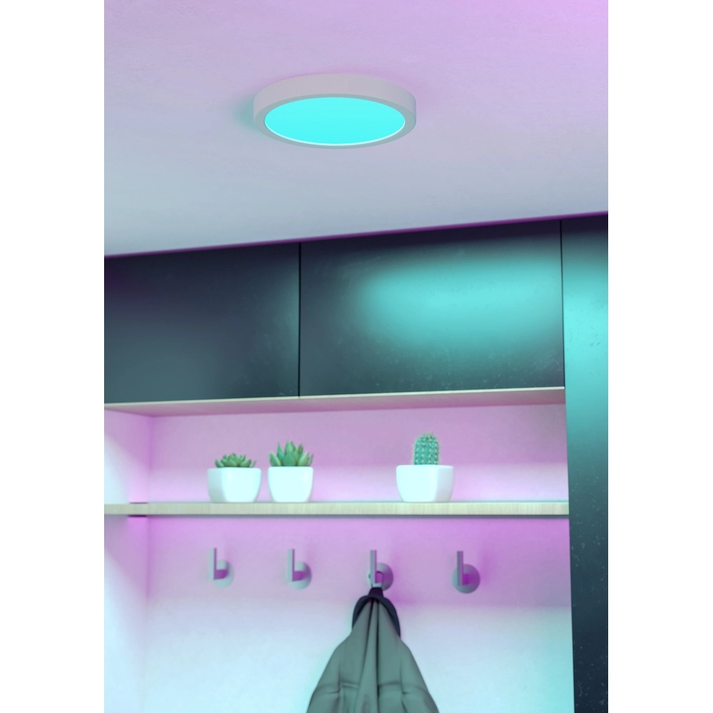 Lumière de plafond IP44 Fueva 6-Z rond - blanc - Ø 21,1cm Eglo 9008606330546