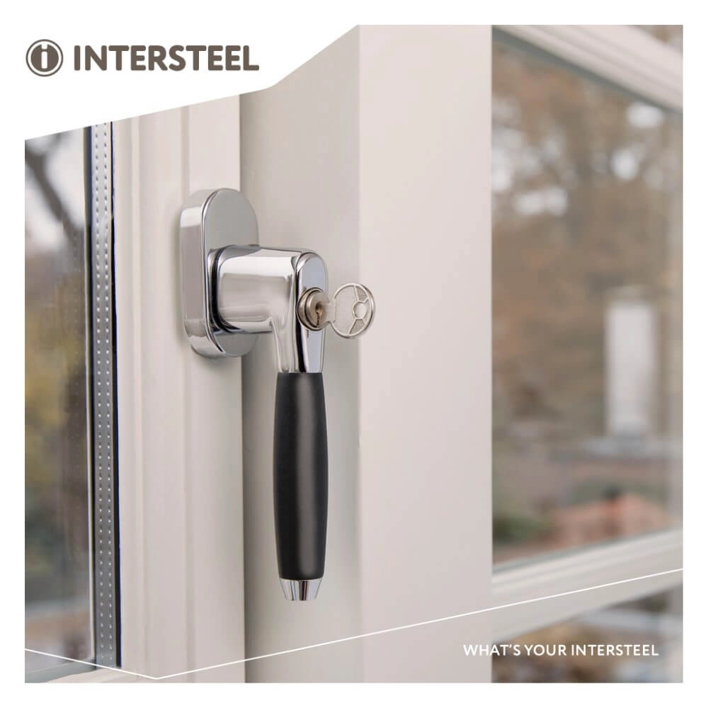 Poignée de fenêtre classique Ton 400 Chrome verrouillable Intersteel 8714186147962