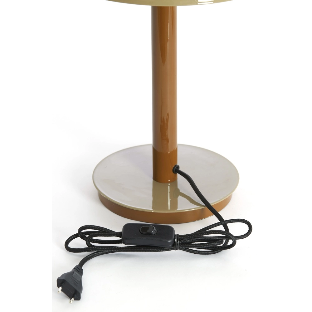 Lampe de bureau Marivet sable brillant et brun - Ø 30 cm Light & Living 8717807816247