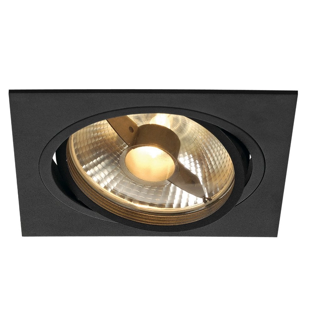 Spot encastrable New Tria ES111 Square noir avec ressorts à lames