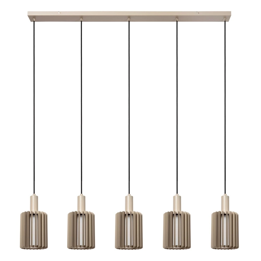 Lampe suspendue à 5 lumières Lambres taupe pur