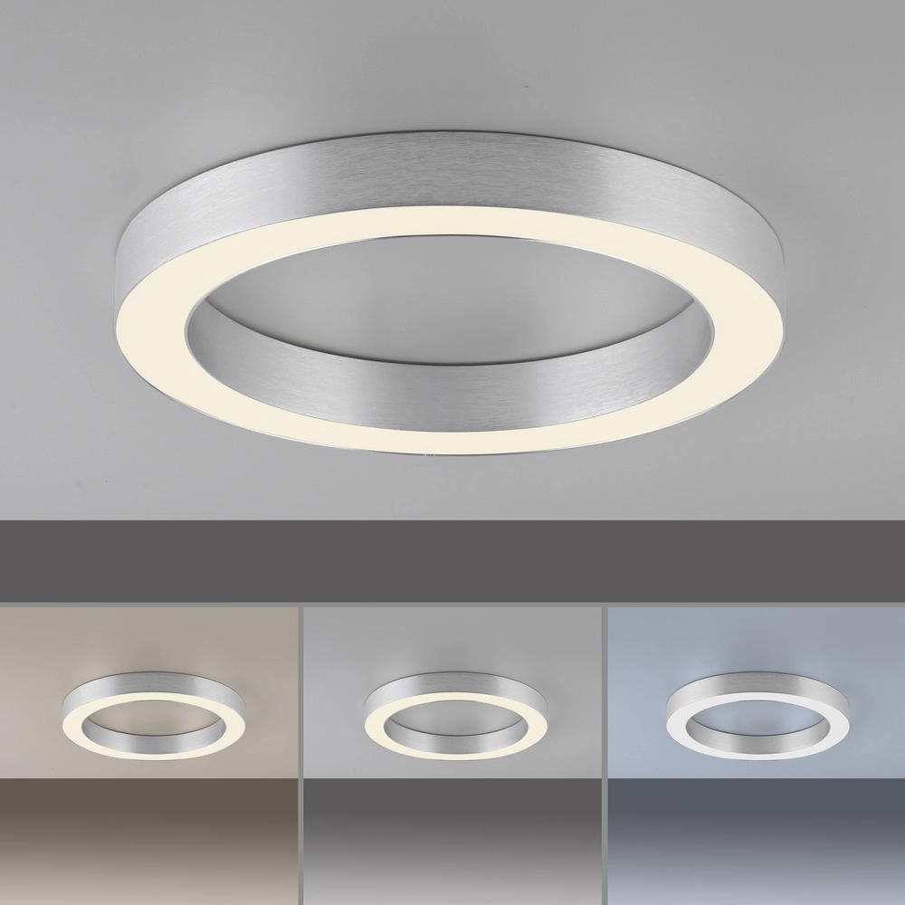 Lampe de plafond LED élégante Pure Lines Round Ø 35 cm - losange Paul Neuhaus 4012248395233