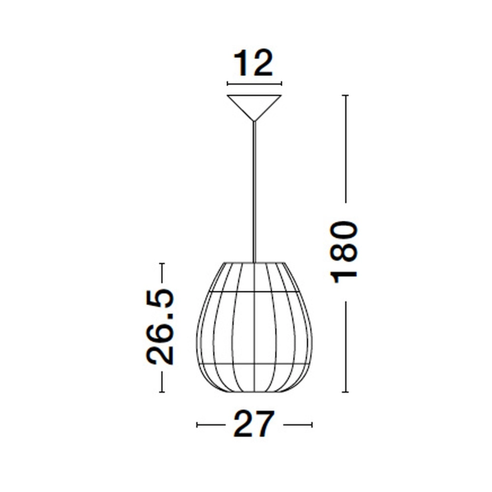 Suspension en rotin Marlo Ø 27cm Lyora 5212017438799