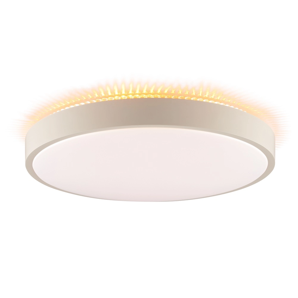 Éclairage de plafond Solistra brun sable avec Ø blanc 44,5 cm Brilliant 4004353478994