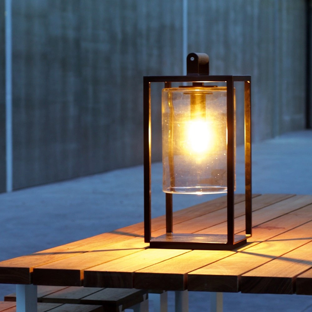 Lampe de table LED Dome Teak Royal Botania