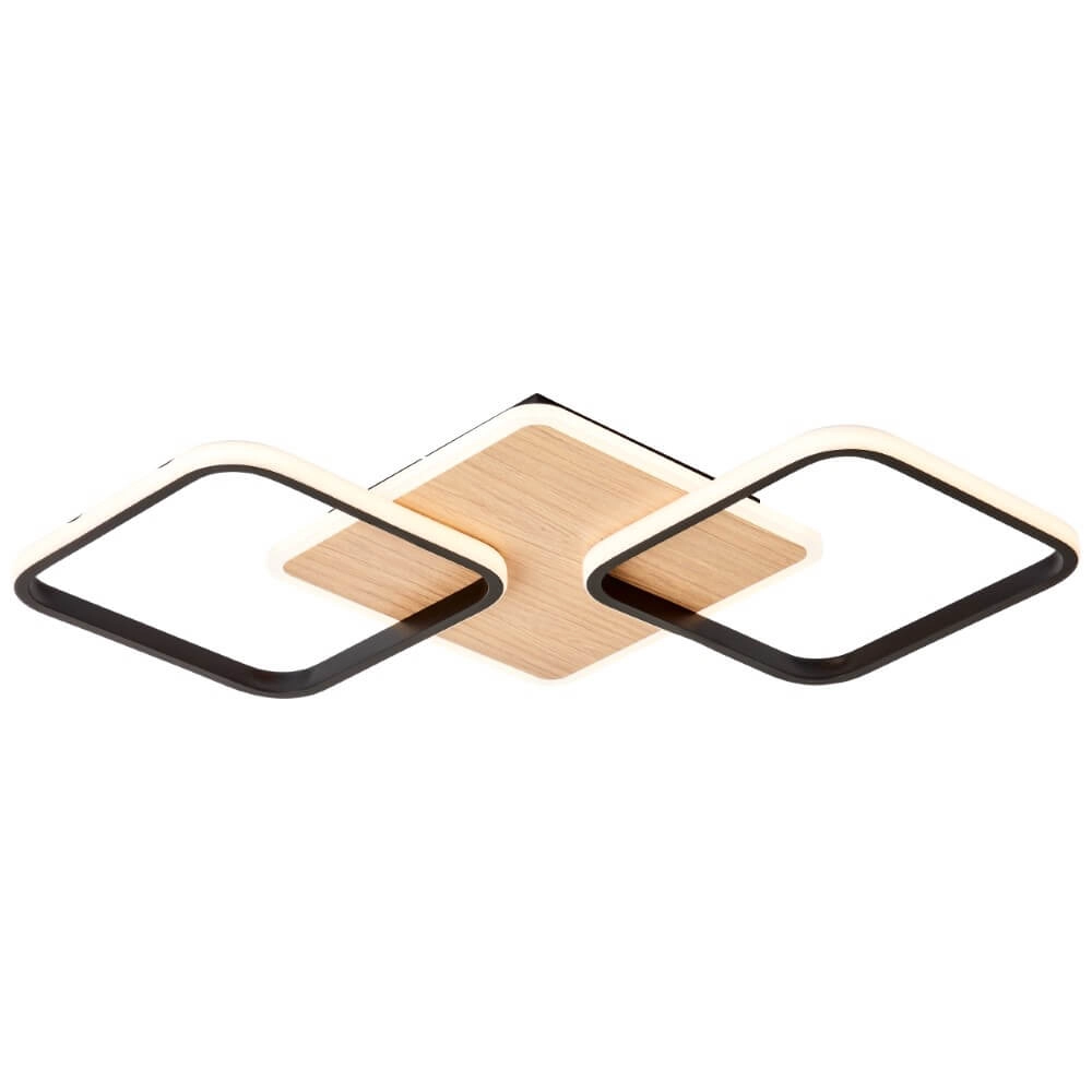 Plafonnier carré en bois Dennet Brilliant 4004353409653