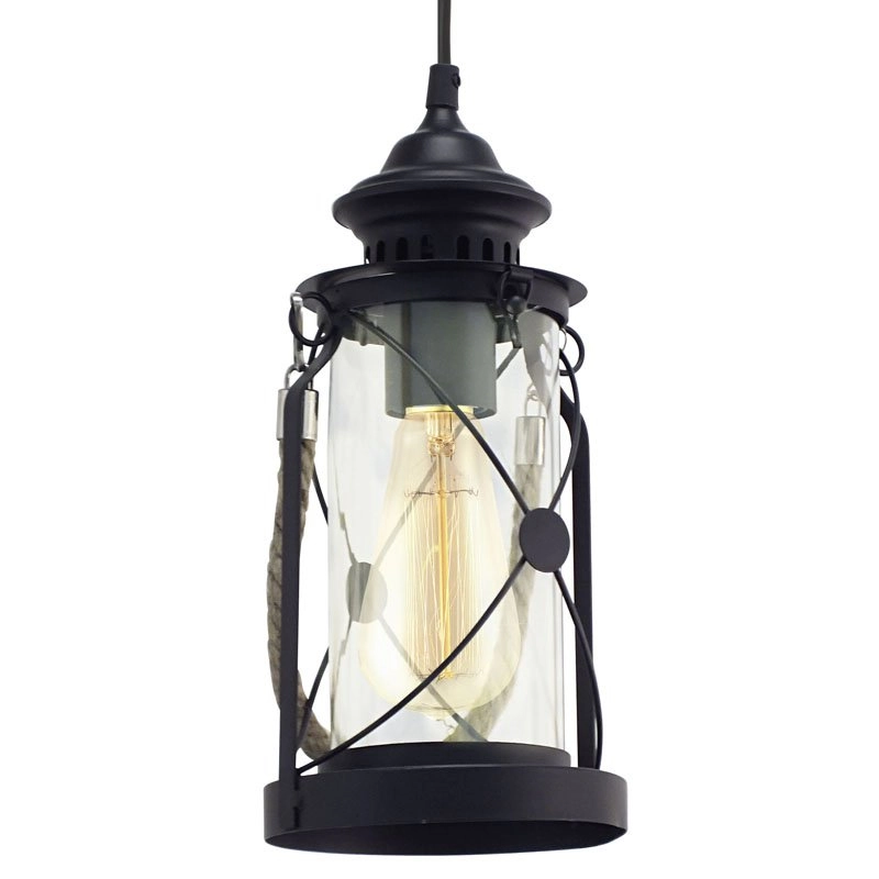 Lampe à suspension Bradford noir Eglo 9002759492137