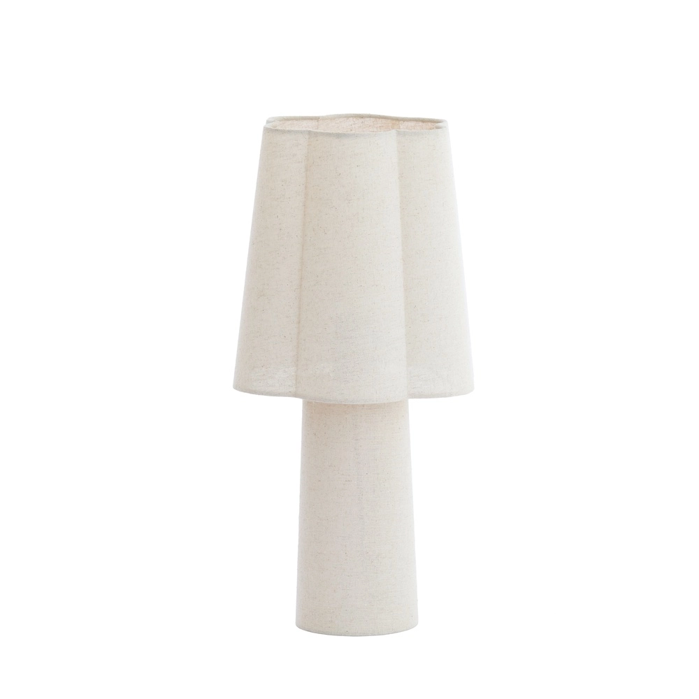 Lampe de table Musaby Forme organique - lin blanc