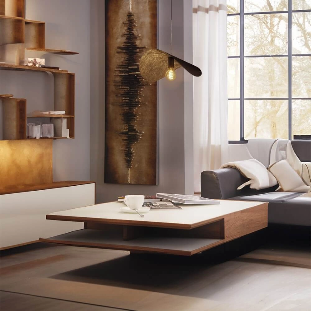 Lampe suspendue noire Saceda avec de l'or Ø 53cm Stars of Light 9008606292295