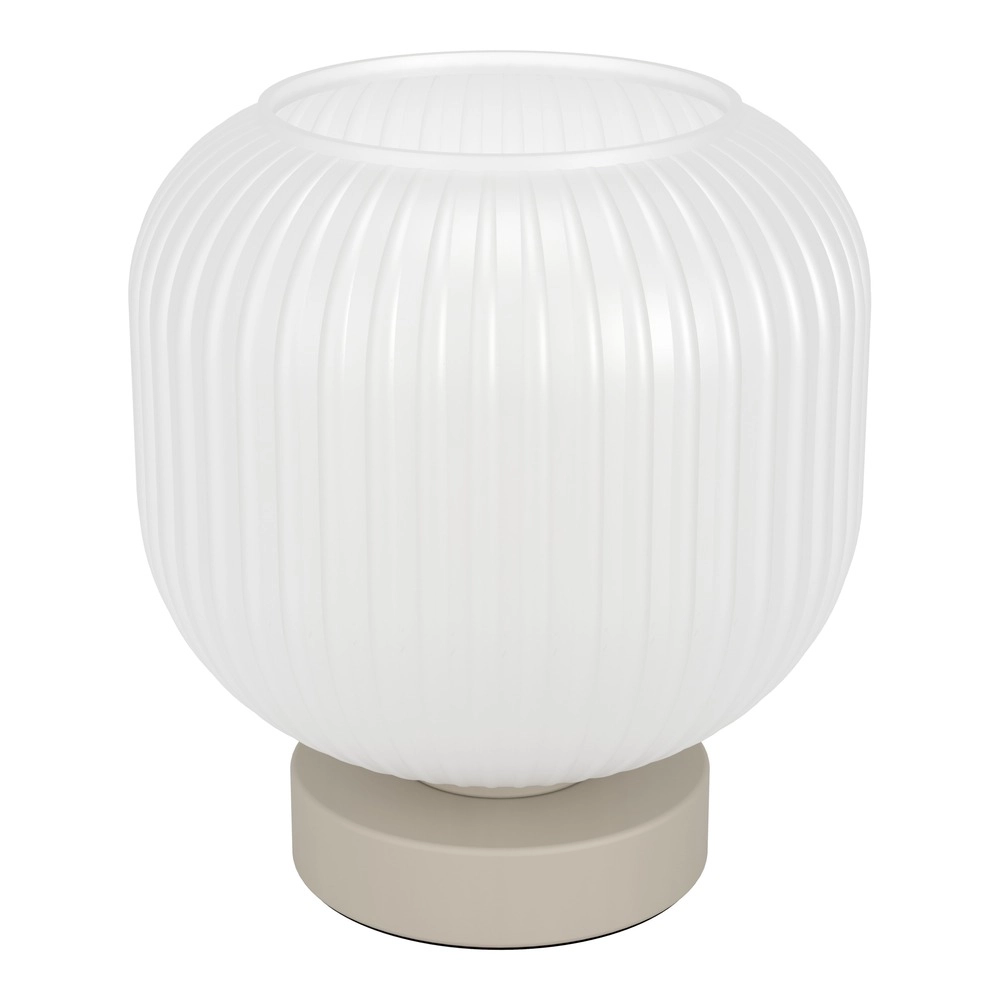 Lampe de table de conception Dasmina brun sable avec du blanc Ø 20 cm Eglo 9008606406388