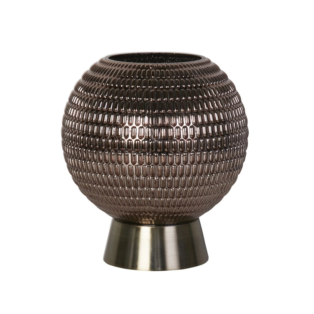 Lampe de table Mila verre brun À piles Searchlight 5053423306940