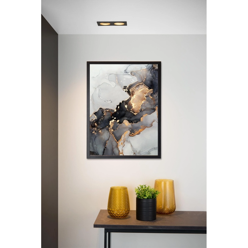 Projecteur rectangulaire encastré Embed Noir Lucide 5411212221261