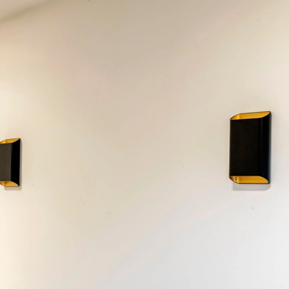 Applique murale Diaz L Noir avec or Artdelight 8720701100299