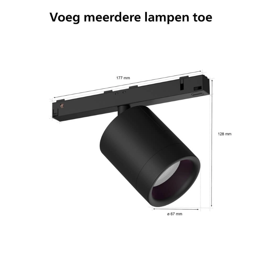 Hue Perifo - White and color spot d'extension noir Philips 8719514407442