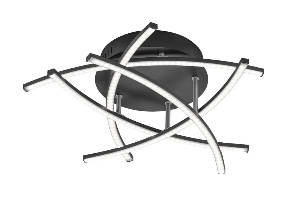 Plafonnier LED noir Cross TW Ø 50 cm Plafonnier LED noir Cross TW Ø 50 cm