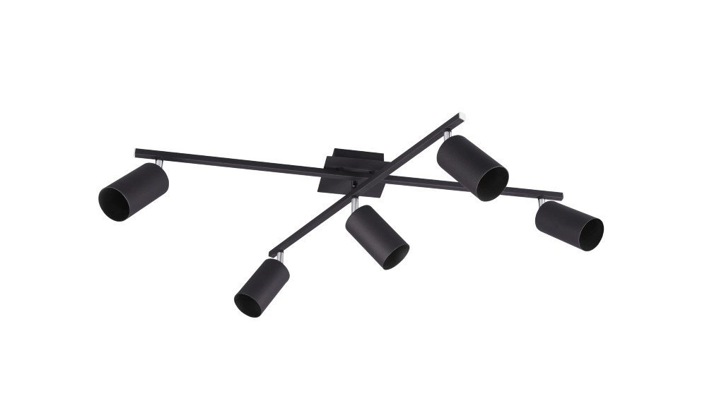 Lampe de plafond Marley 5 lumières noir mat Trio 4017807411621