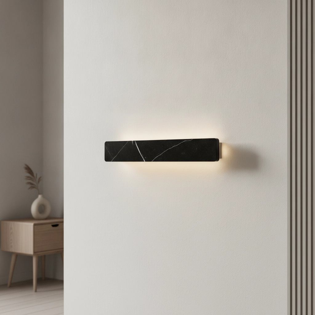 Lampe murale élégante Alyssa marbre noir