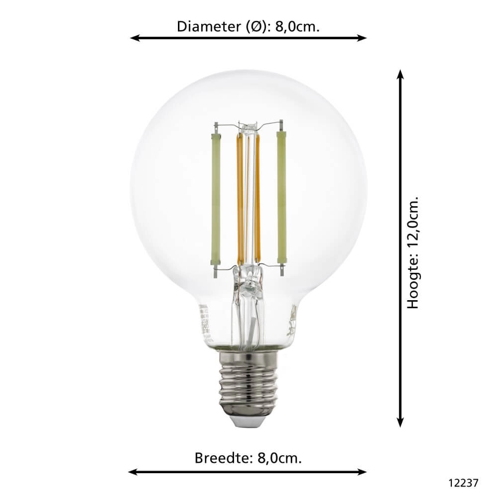 Ampoule de lampe LED Zigbee - E27 - 6 watt - 2200-6500K - G80 Eglo 9002759122379