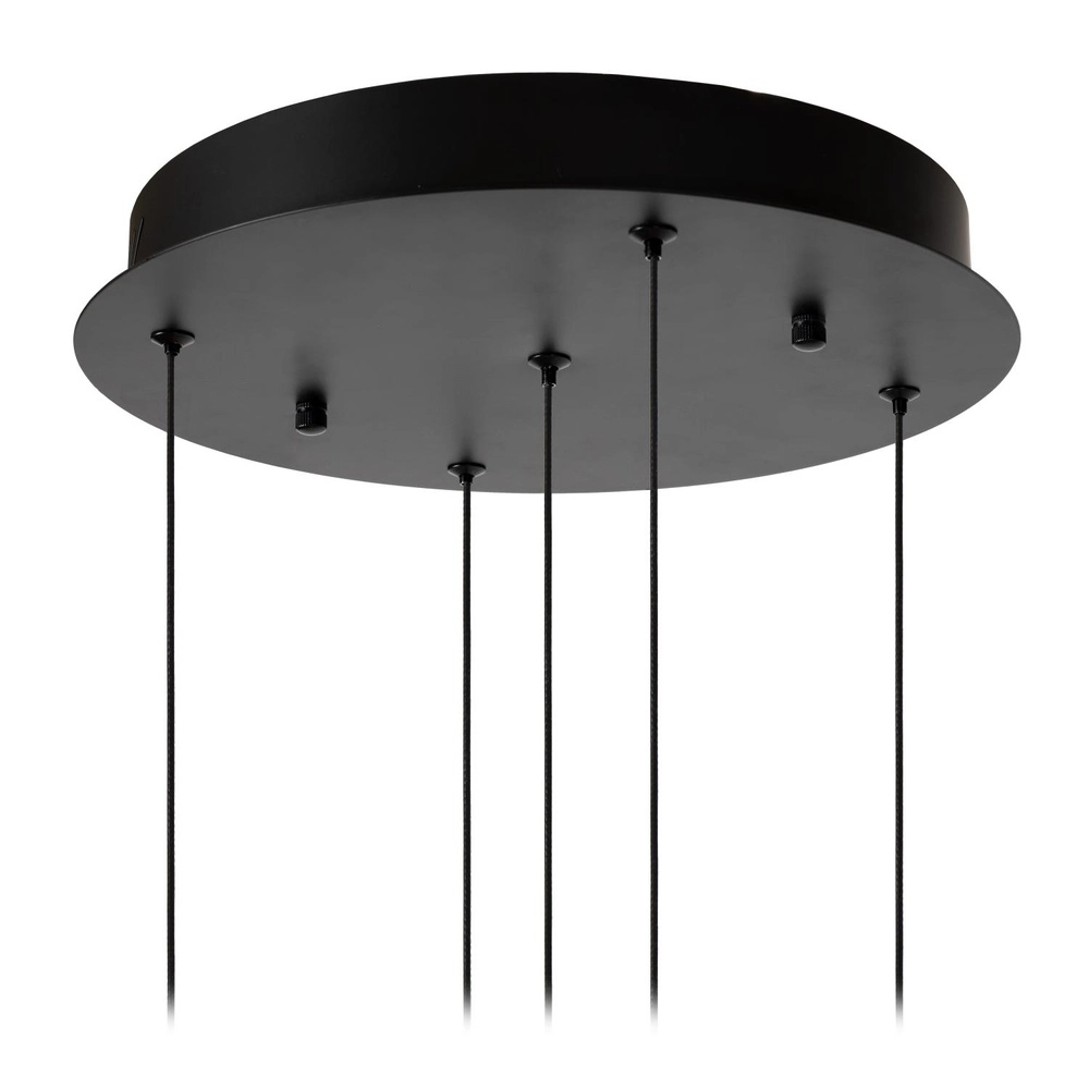 Lampe pendante de conception Sentubal Projectile noire à 5 lumières Lucide 5411212134561