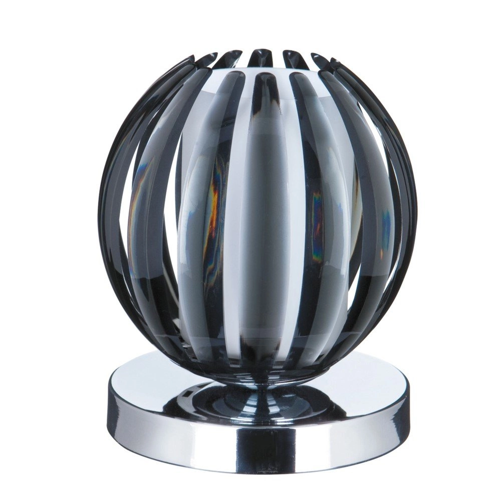 Lampe de table Claw 14 cm chromé avec verre fumé Lampe de table Claw 14 cm chromé avec verre fumé