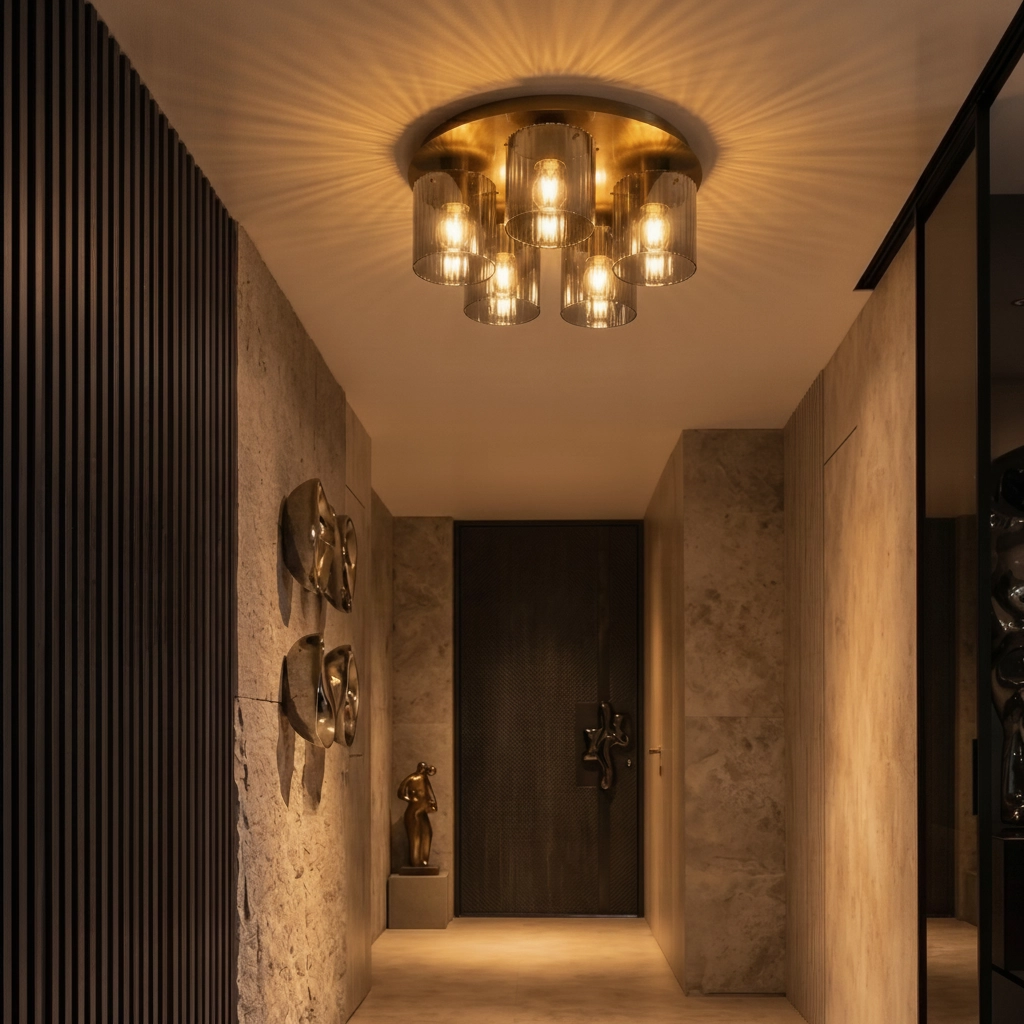 Plafonnier design Mirbi 5 lumières noir