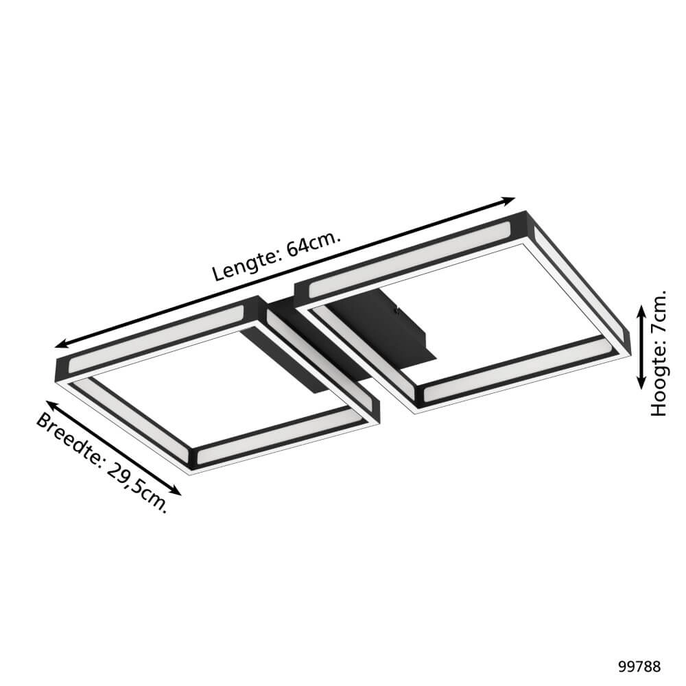 Plafonnier LED Altaflor noir Eglo 9002759997885