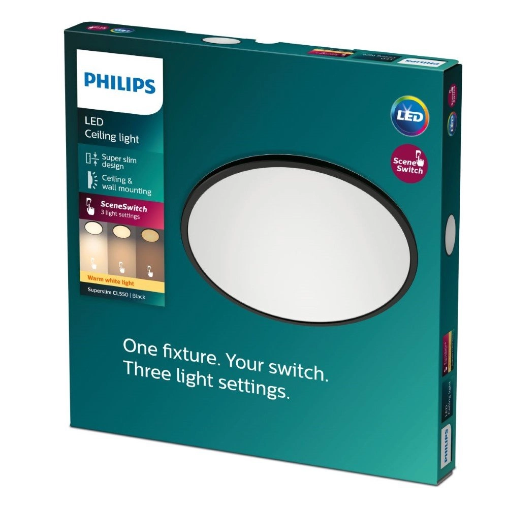 Plafonnier Ø 25cm Superslim Philips 8719514256606