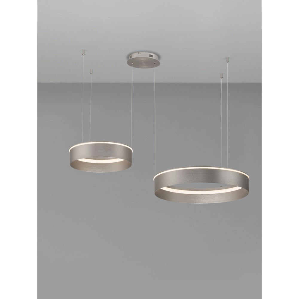 Lampe pendante moderne Olivia Double nickel Lyora 5212017494276