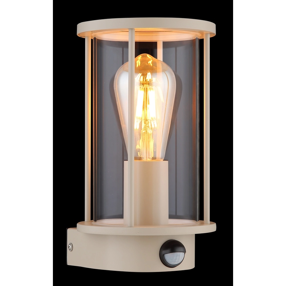 Lampe murale extérieure Gracey avec capteur marron sable Globo 9007371593576