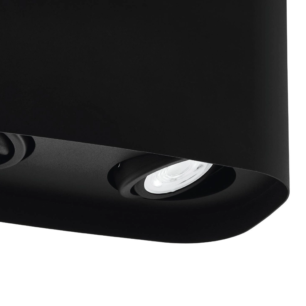 Spot apparent noir Arenzano 2 lumières Eglo 9002759310981