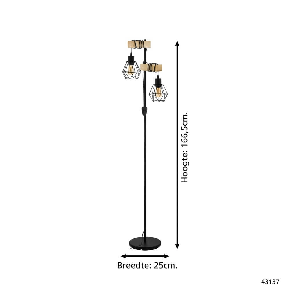 Lampadaire en bois Townshend 5 Eglo 9002759440817
