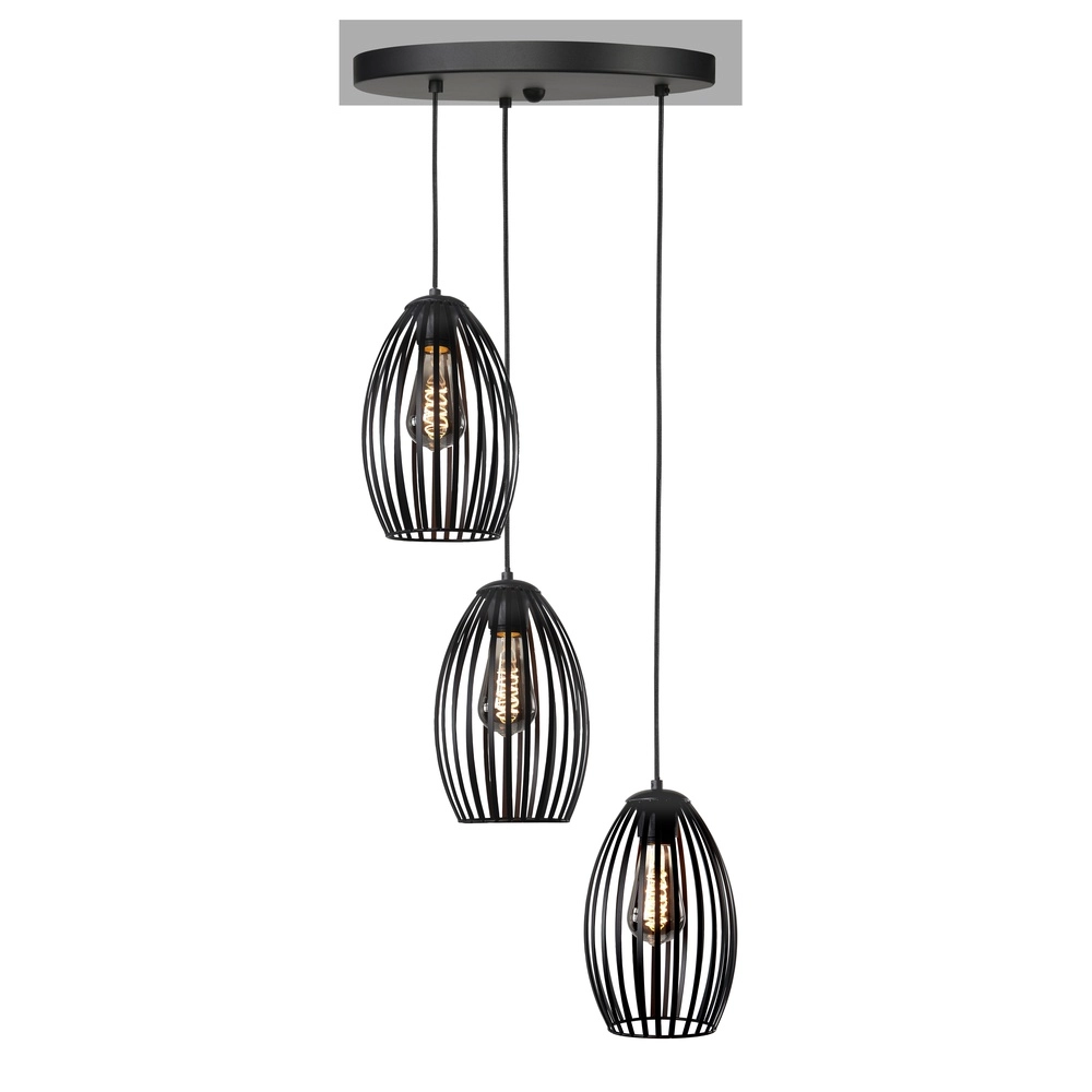 Suspension Gabbia noir 3 lumières Suspension Gabbia noir 3 lumières