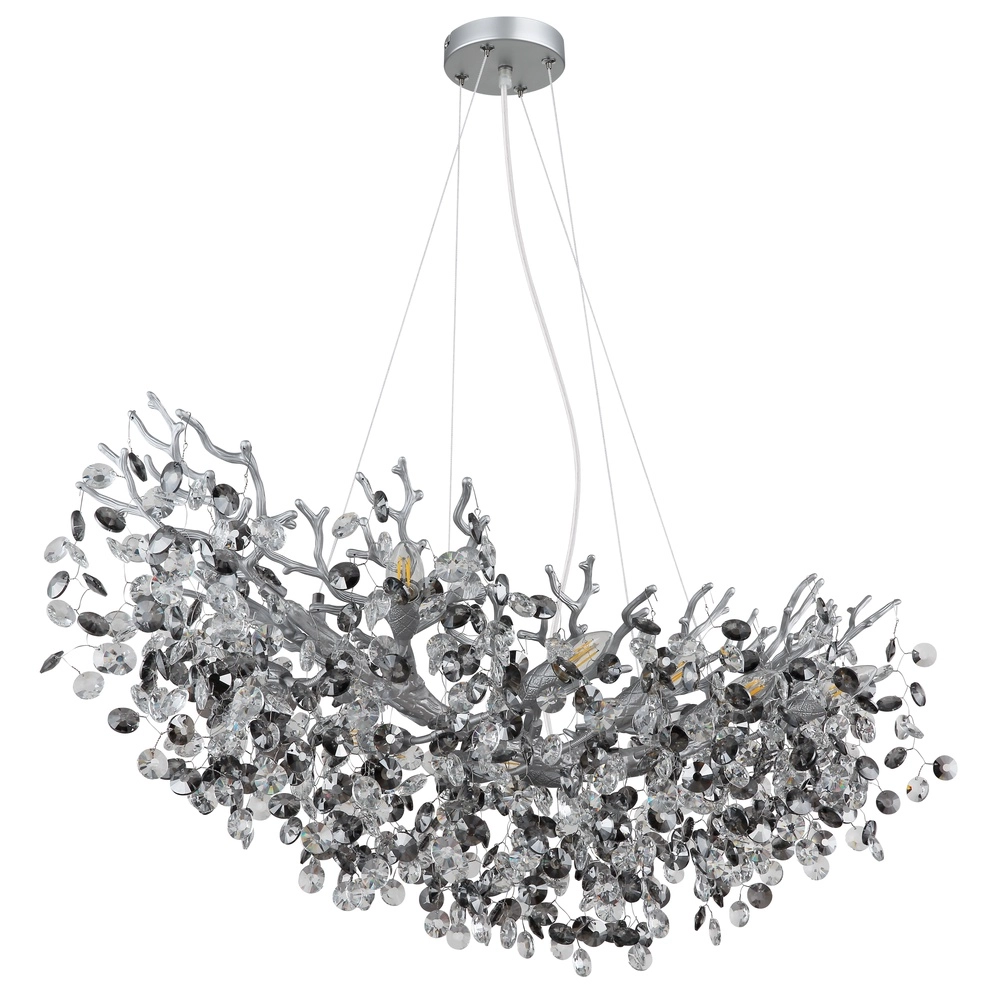 Lampe suspendue Queena Gris argenté 100 cm Globo 9007371531691