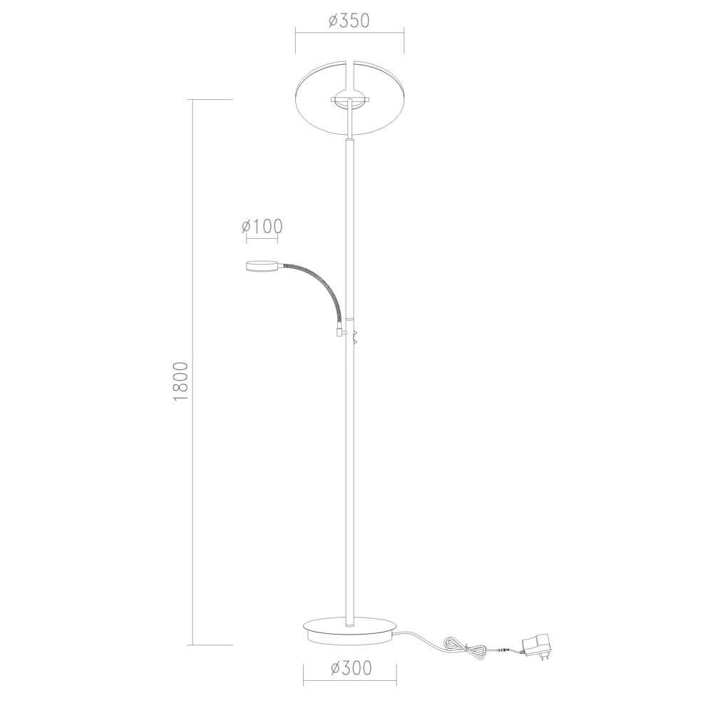 Lampe de lecture design Riva noir Artdelight 8720701101609