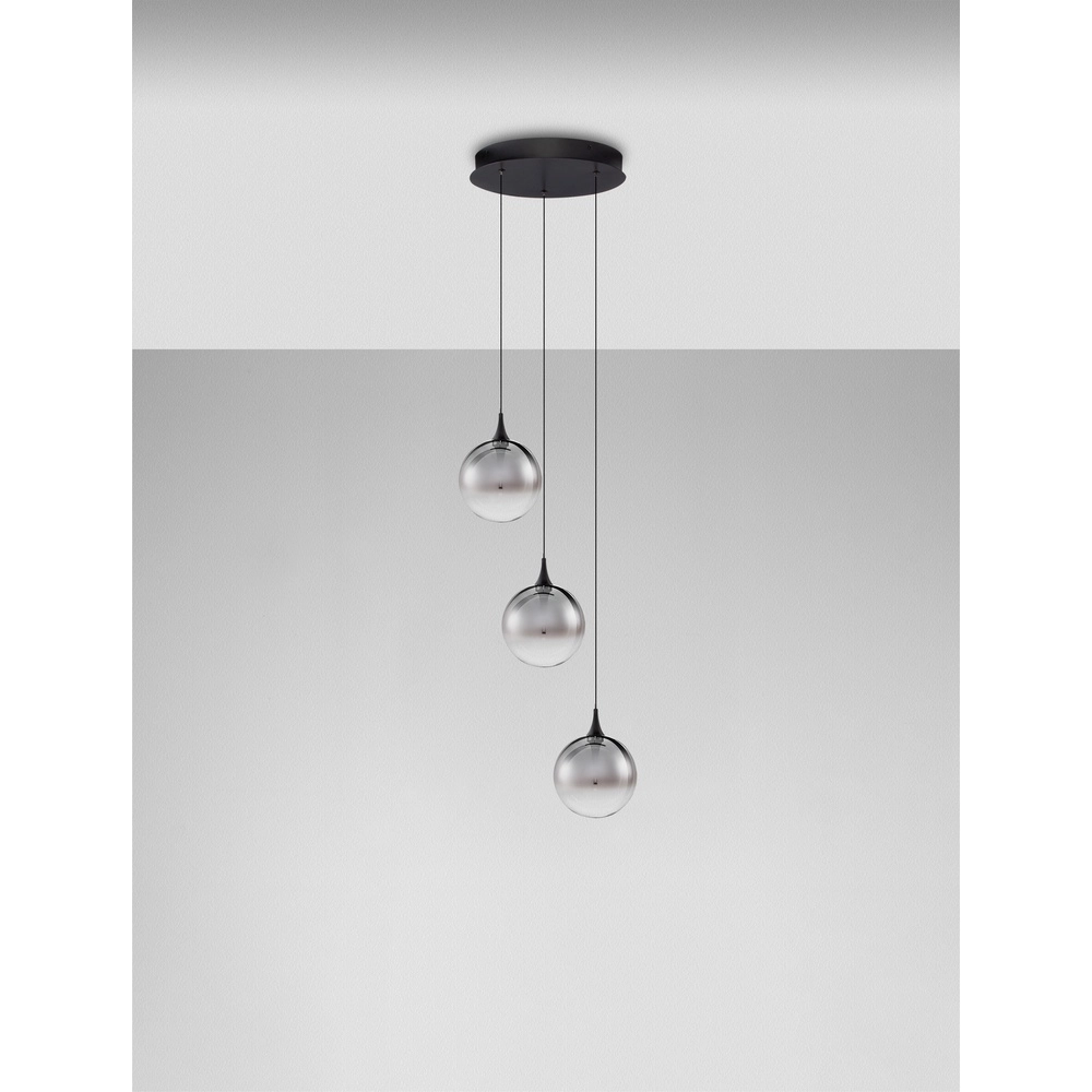 Suspension Orenda Verre fumé à 3 lumières Lyora 5212017477620