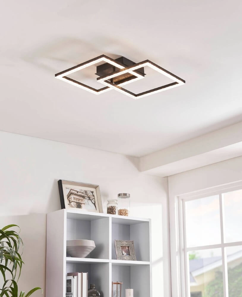 Plafonnier noir Lejias avec LED Eglo 9002759997991
